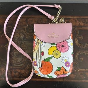 Juicy Couture pink Citrus Lemon Strawberry Daisy mini crossbody NWOT